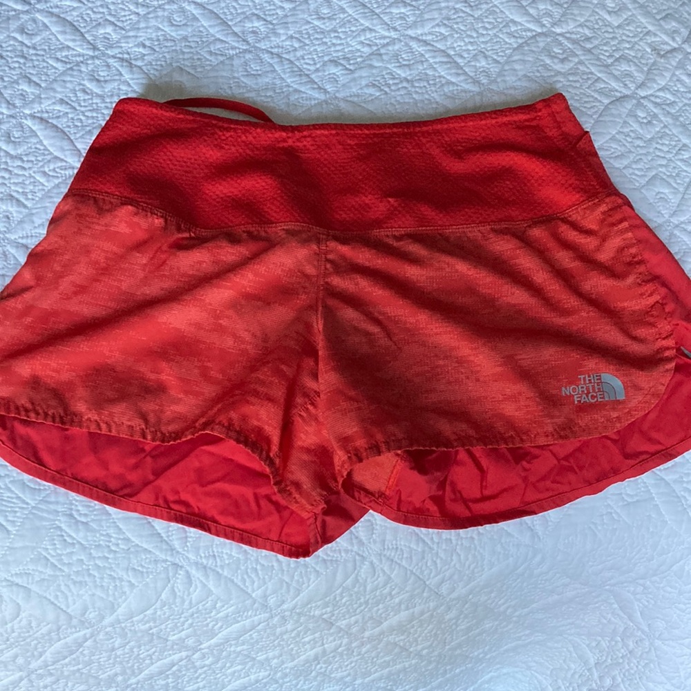 Red Orange North Face Flight Series Shorts